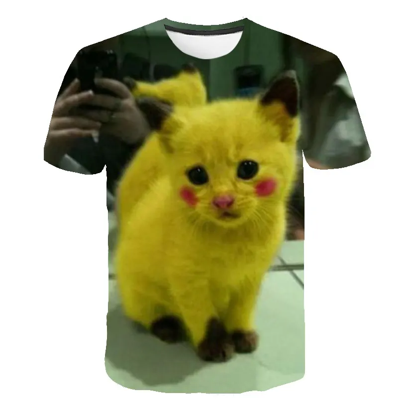 Детская футболка с 3D принтом «Pokemon Detective Pikachu»; коллекция года; модная летняя футболка с короткими рукавами; топы; уличная одежда; детская футболка - Цвет: TX-5045