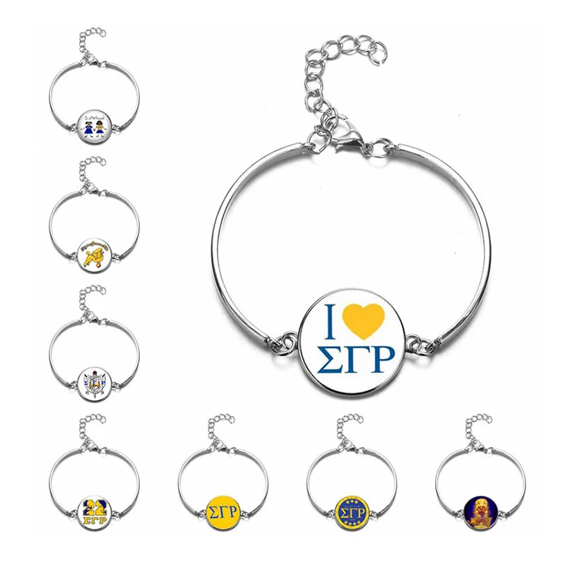 Классические браслеты BTWGL летняя фотография стеклянная подвеска Sigma Gamma Rho Sorority