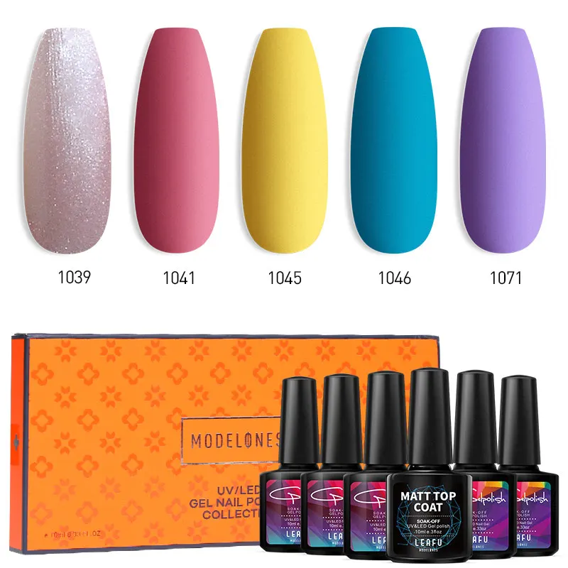 55 моделей матовый эффект Гель лак 6 шт./лот маникюрные наборы для дизайна ногтей с