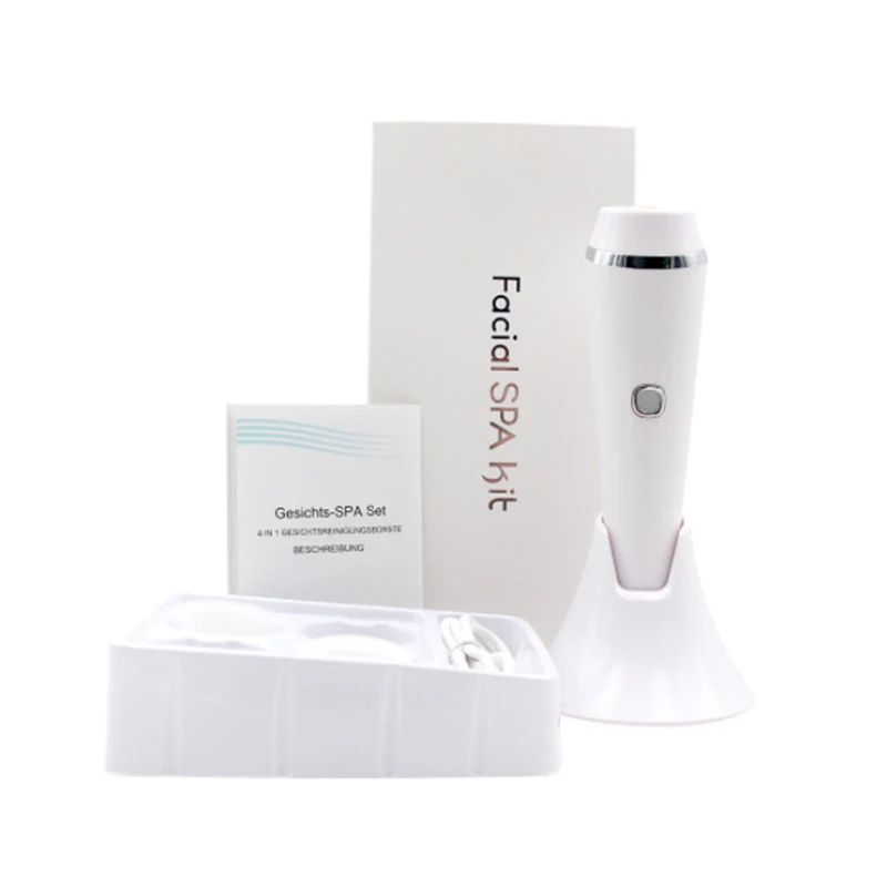 

Facial Cleansing Brush Electric Face Brush Fcial Massager With 4 Brush Heads Skin Care Tool USB Charger Pore Cleanisng brush