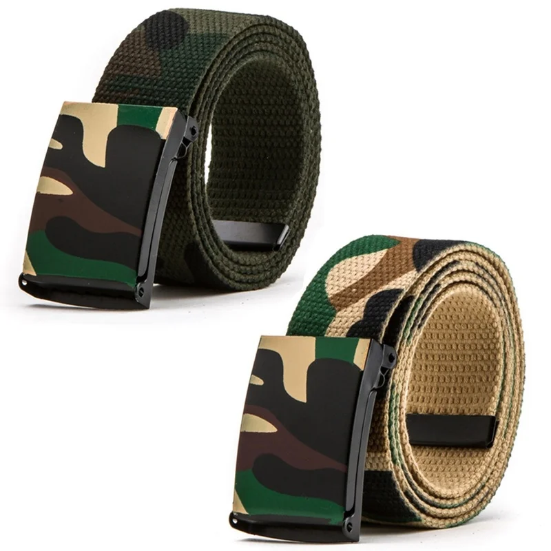 

New Graffiti Camouflage Mens Boys Unisex Plain Webbing Cotton Canvas Buckle Belt