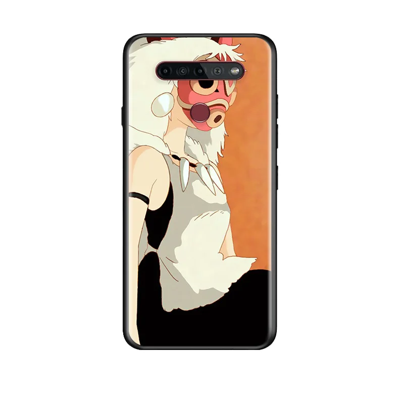 

Anime Princess Mononoke For LG G8 V30 V35 V40 V50 V60 Q60 K40S K50S K41S K51S K61 K71 K22 ThinQ 5G TPU Silicone Black Phone Case
