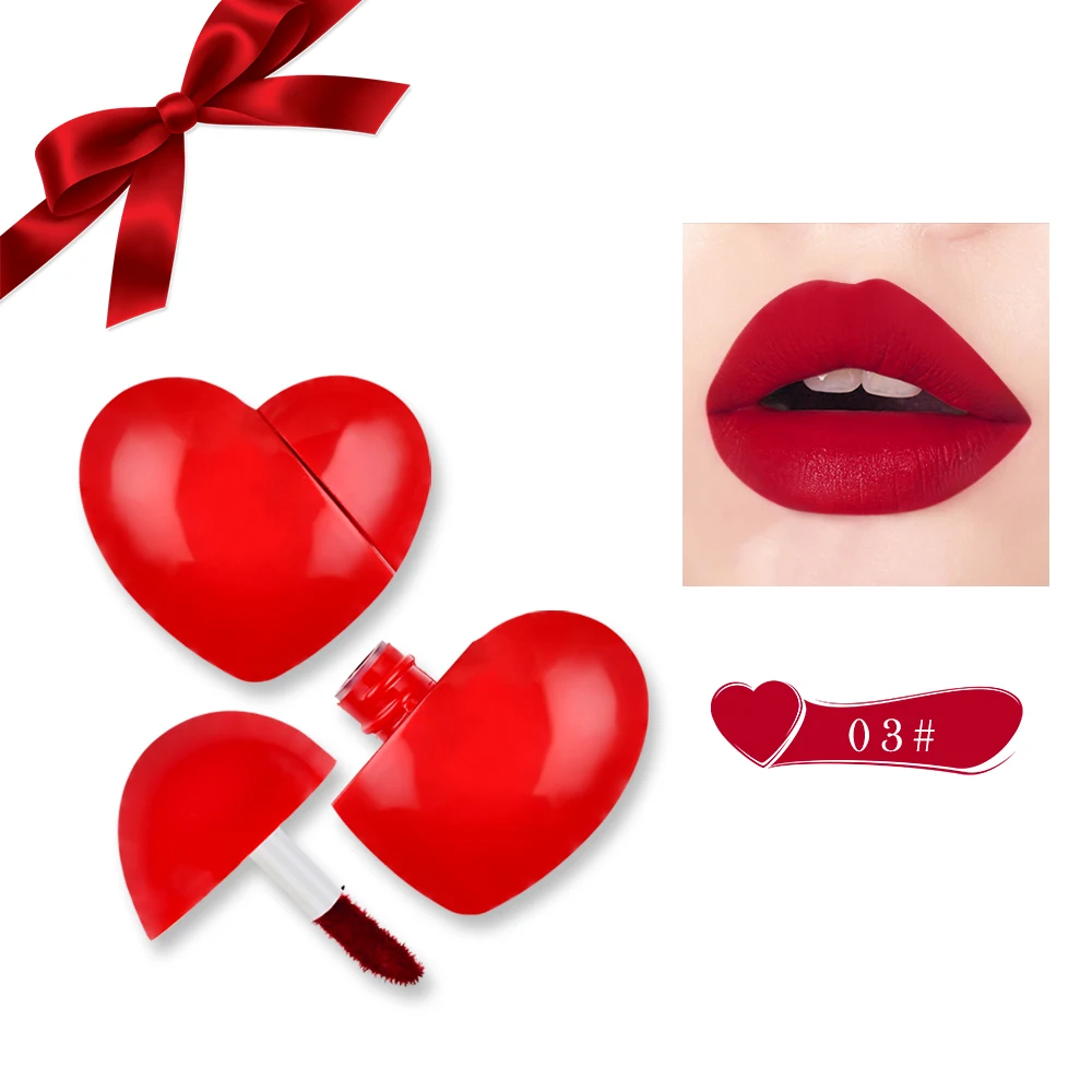 Жидкая водостойкая помада 6 цветов матовый макияж любящее сердце долговечный