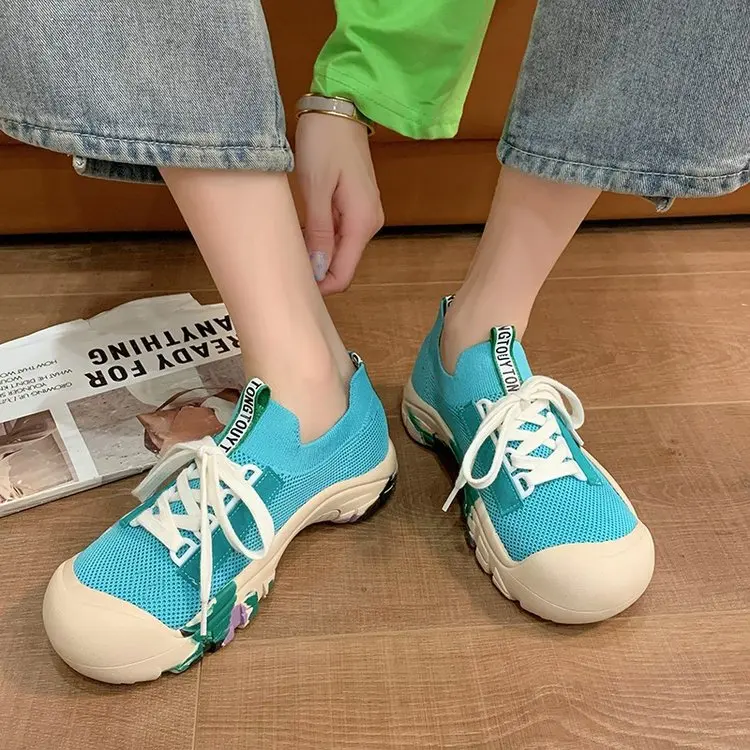 

Women's Sneakers Spring Ladies Flat Shoes Casual Women Vulcanized Women 2021 Summer Light Mesh Breathable Female Running Shoes
