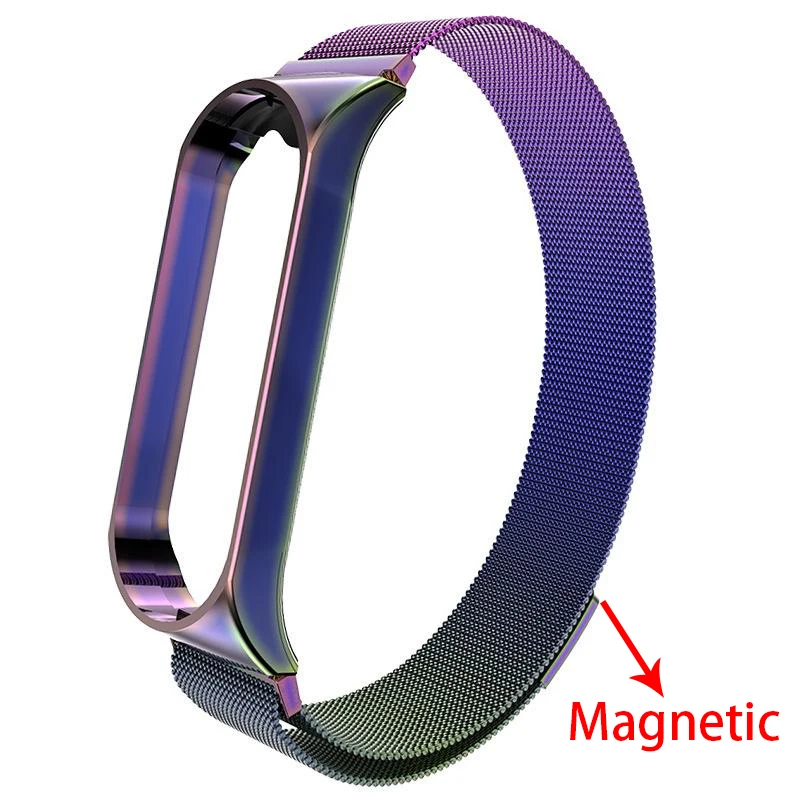 5 Magetic ремешок для Mi Band 4 3 металлический ремешок из нержавеющей стали для Mi Band 4 3 ремешок совместимый браслет для Mi Band 4 3 браслеты - Цвет: 5