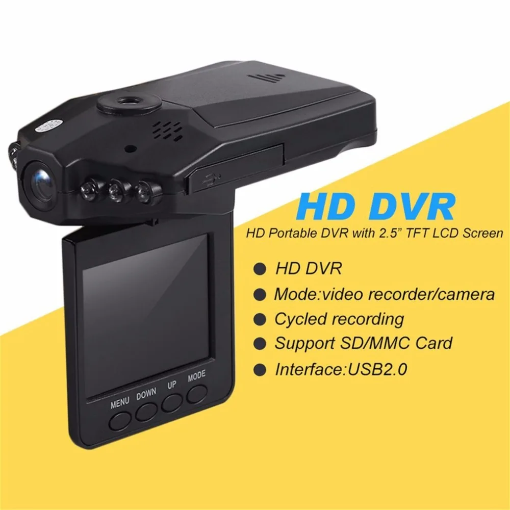 2 5 дюймов Видеорегистраторы для автомобилей Камера HD 1080x720 Автомобильный