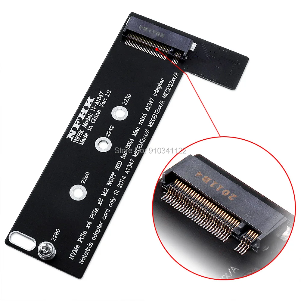 M.2 nvme твердотельный накопитель для mac mini 2014 late a1347 SSD адаптер плата преобразования