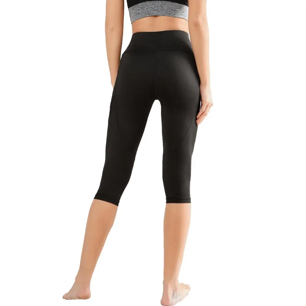 Высокая Талия тренировочные шорты 2 карман Фитнес для йоги разделяющий ягодицы