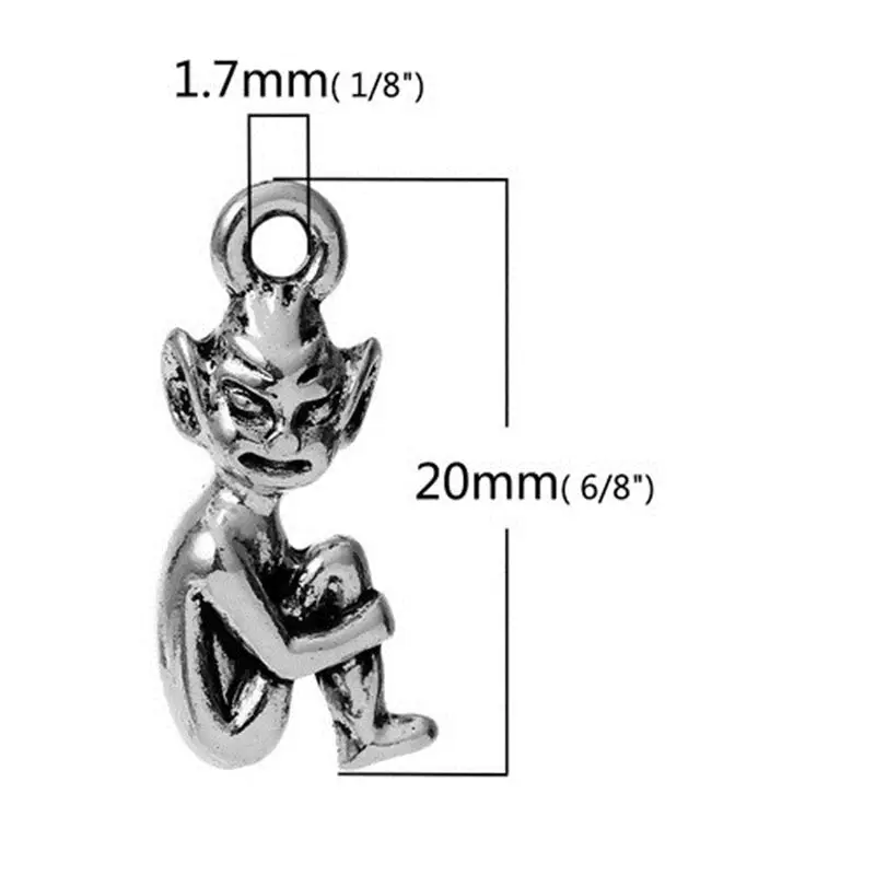 20 PCs Halloween Charms Zinc Alloy Bat Pixie Elf & Wizard Hat Pendants For Trendy DIY Necklace Jewelry Making Gifts | Ожерелья и