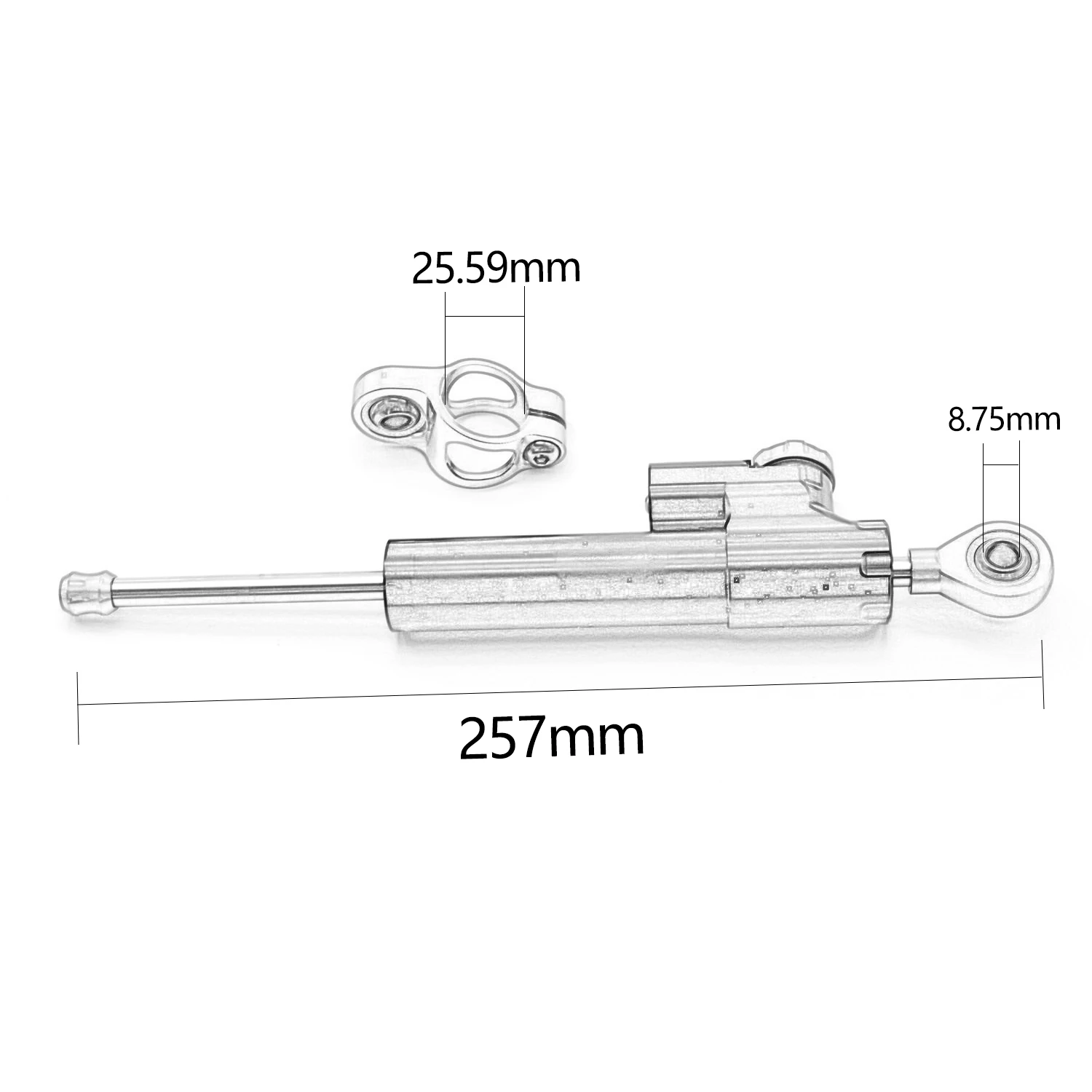 

Universal Motorcycle Steering Stabilizer Damper Reversed Safety Control For Kawasaki NINJA250/300R Z250/Z300/VERSYS 300X 08-17