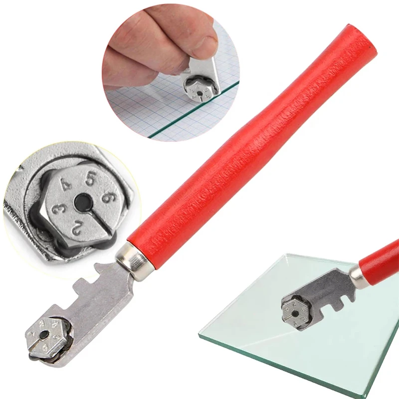 

Window Craft Professional Glass Tile Cutter 130mm Diamond Tipped Glass Knife Tile Cutter Tools Portable Glass Cutter Hand Tools