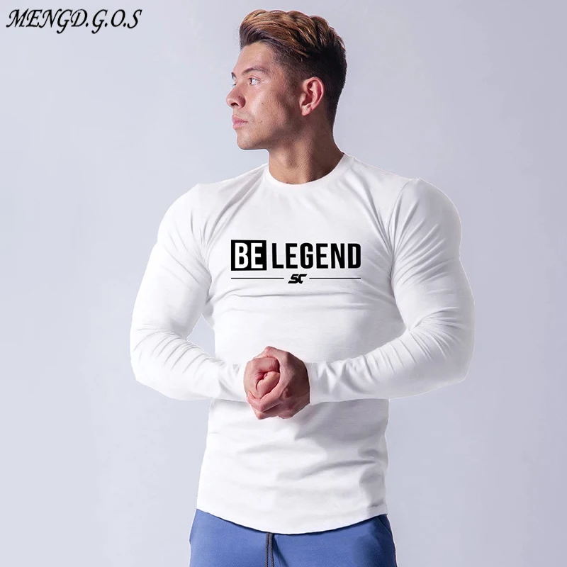 

2020 Long Sleeve Men's Fitness Fashion T-shirt Top Brand Men's T-shirt Jogger Outdoor Leisure Running Workout Sportswear