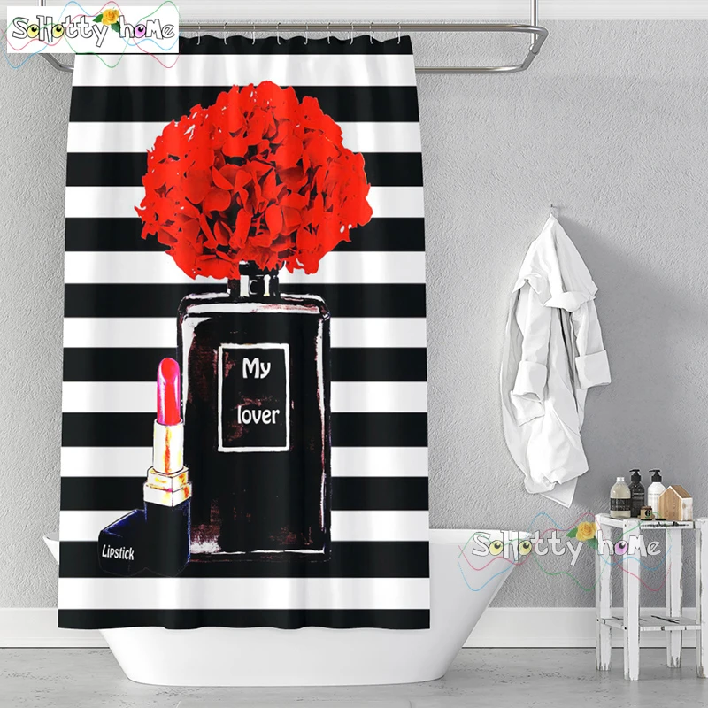 3D занавеска для душа с принтом духов ванной Женская водонепроницаемая