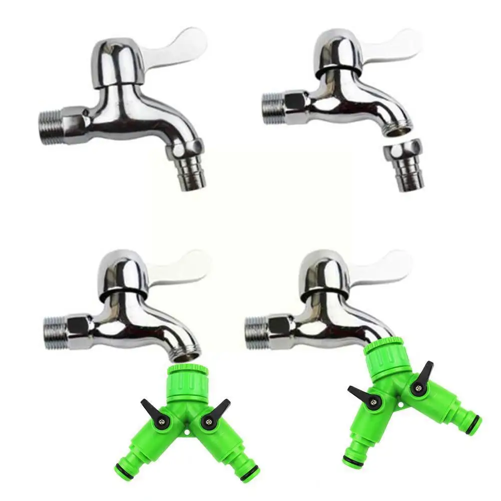 

Quick Irrigation Y Connectors 2 Way Tap Garden Tap 2 Quick Hose Splitter Way Adapter Connector Pipe Irrigation 1pcs Z1w4