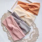 Женская бархатная повязка на голову с перехлёстом, с узлом