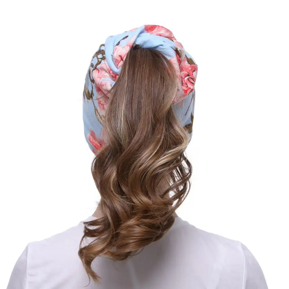 Спортивные шапки-тюрбан из вискозы WELROG Модные дышащие шапки в горошек с