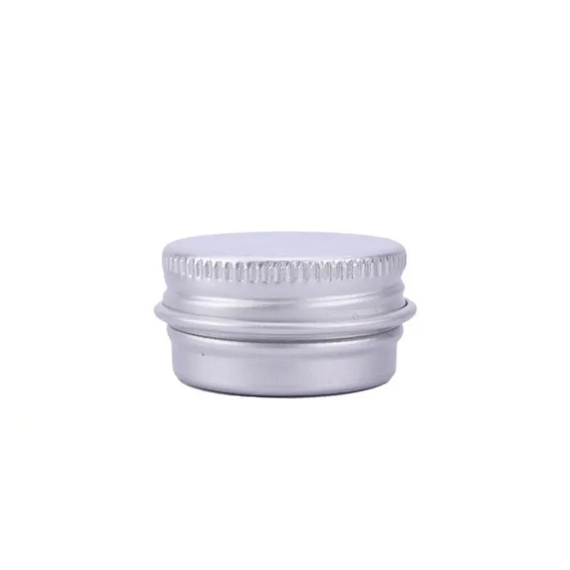 

Refillable 5ml Cosmetic Jar 10ml Lotion Travel Container 15ml Cream Packaging Box Screw Thread Lid Candle Jar Metal Cans 50pcs