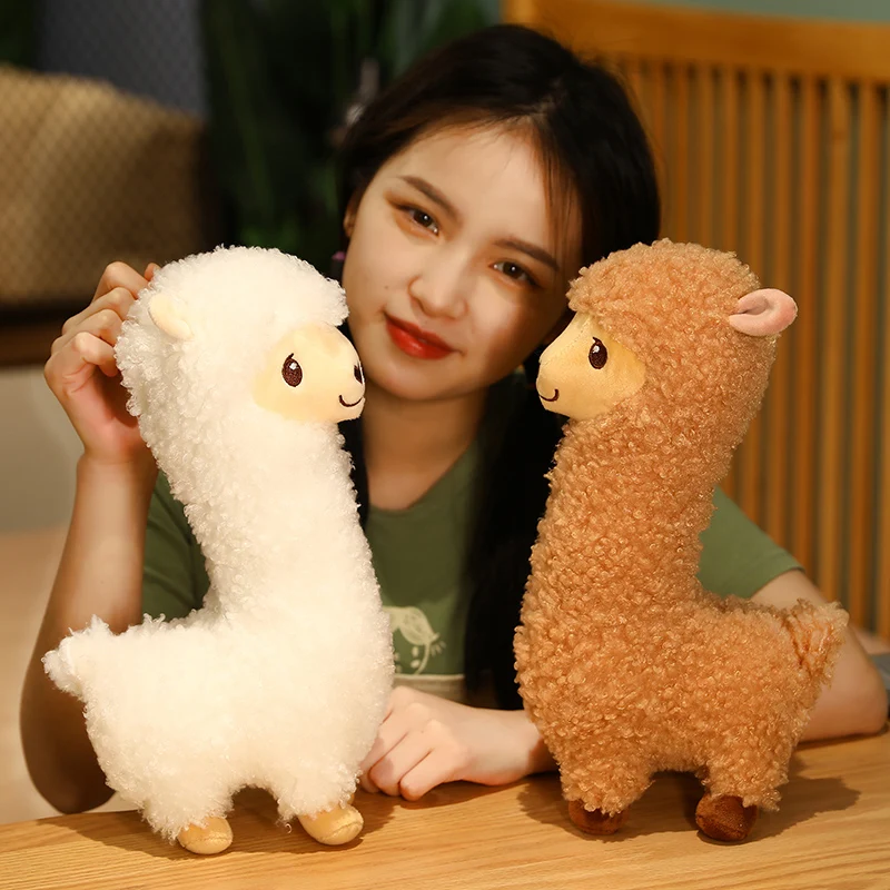 

33-85cm cute alpaca plush doll soft PP cotton stuffed animal cartoon Almohada baby toy girl holiday gif