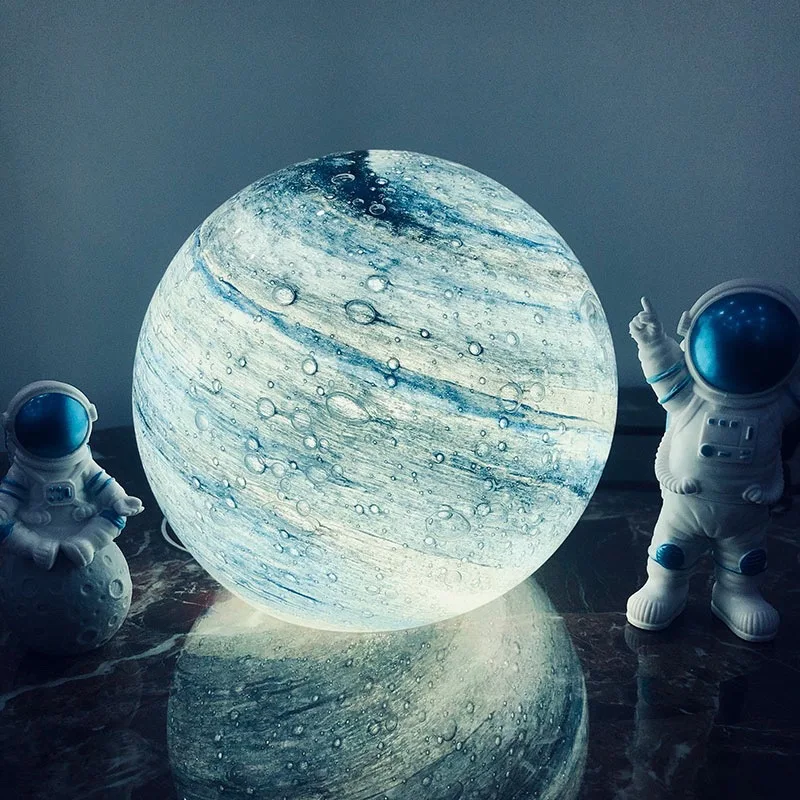 

Creative Planet night light gift birthday gift glass cover Saturn lamp creative moon lamp bedside table lamp