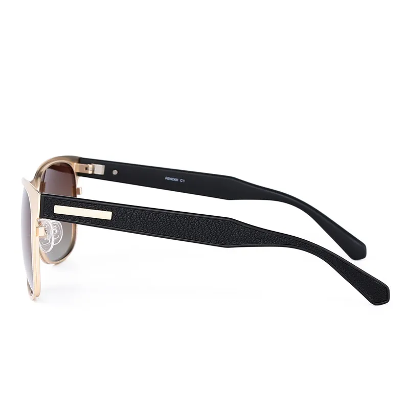 FENCHI мужские поляризованные солнцезащитные очки для вождения черные квадратные