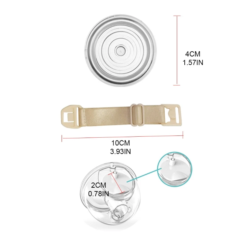 

50LE Wearable Breast Pump Accessories Bra Adjustment Buckle Silicone Diaphragm Suction Bowl Seal Cover Electric Breastpump Parts