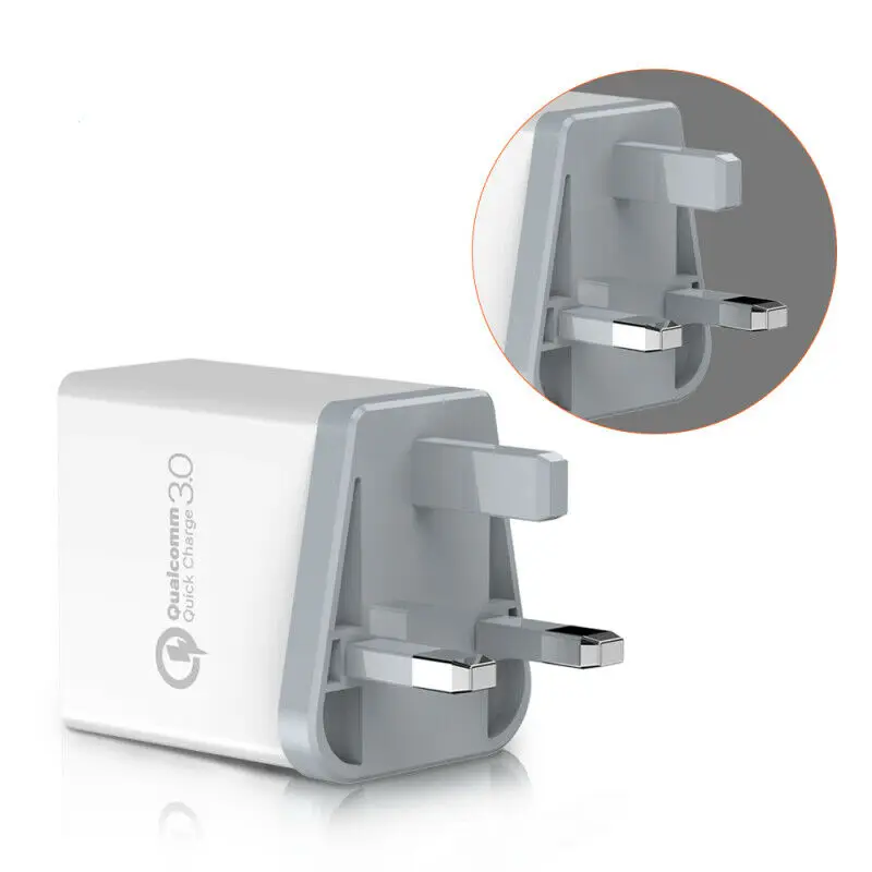 Новинка 3 многопортовый USB QC 0 Быстрая зарядка хаб Сетевое зарядное устройство