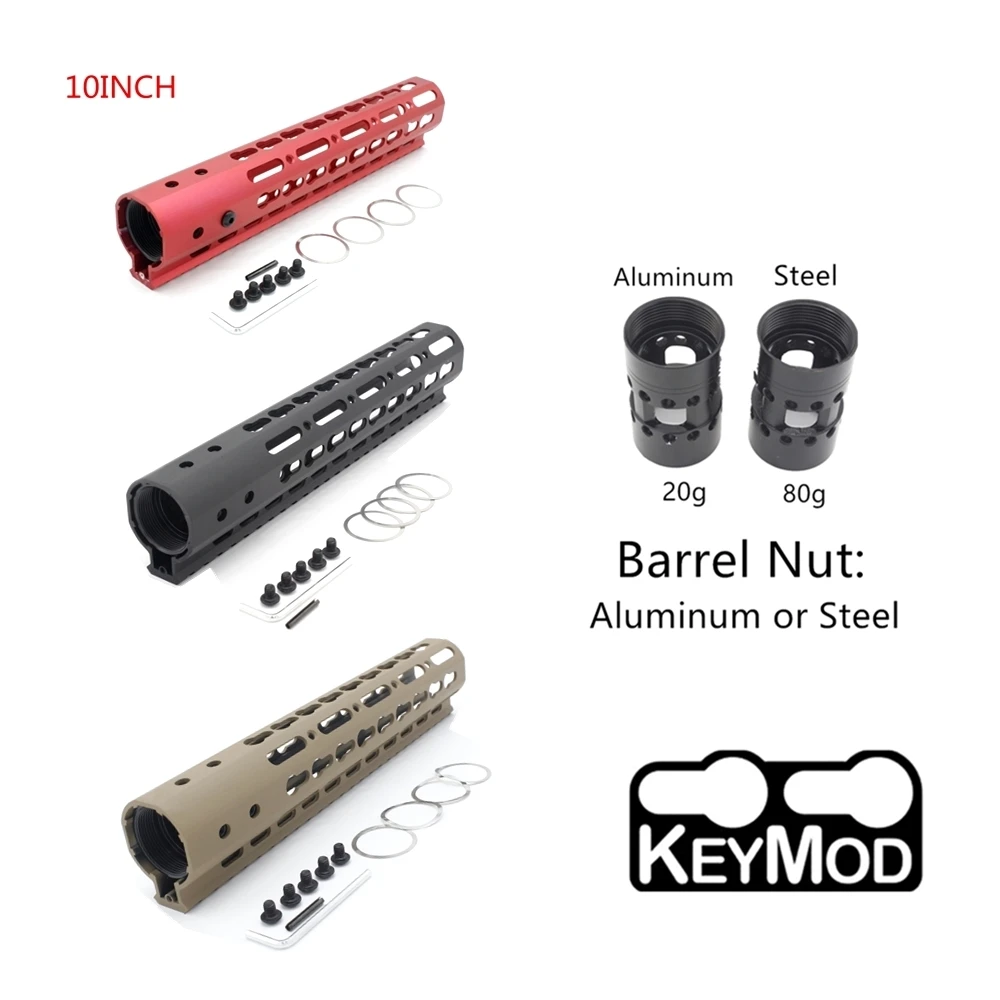 10 дюймов Бесплатная поплавок поручень M-lok / Keymod стиль система крепления Fit .223/5.56