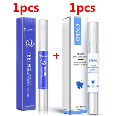 Putimi отбеливающая Сыворотка для зубов зубная паста зубная щетка ручка Очищающая стоматологические инструменты отбеливающая эссенция гигиена полости рта удаляет пятна от налета - Цвет: 1PCS A 1PCS B