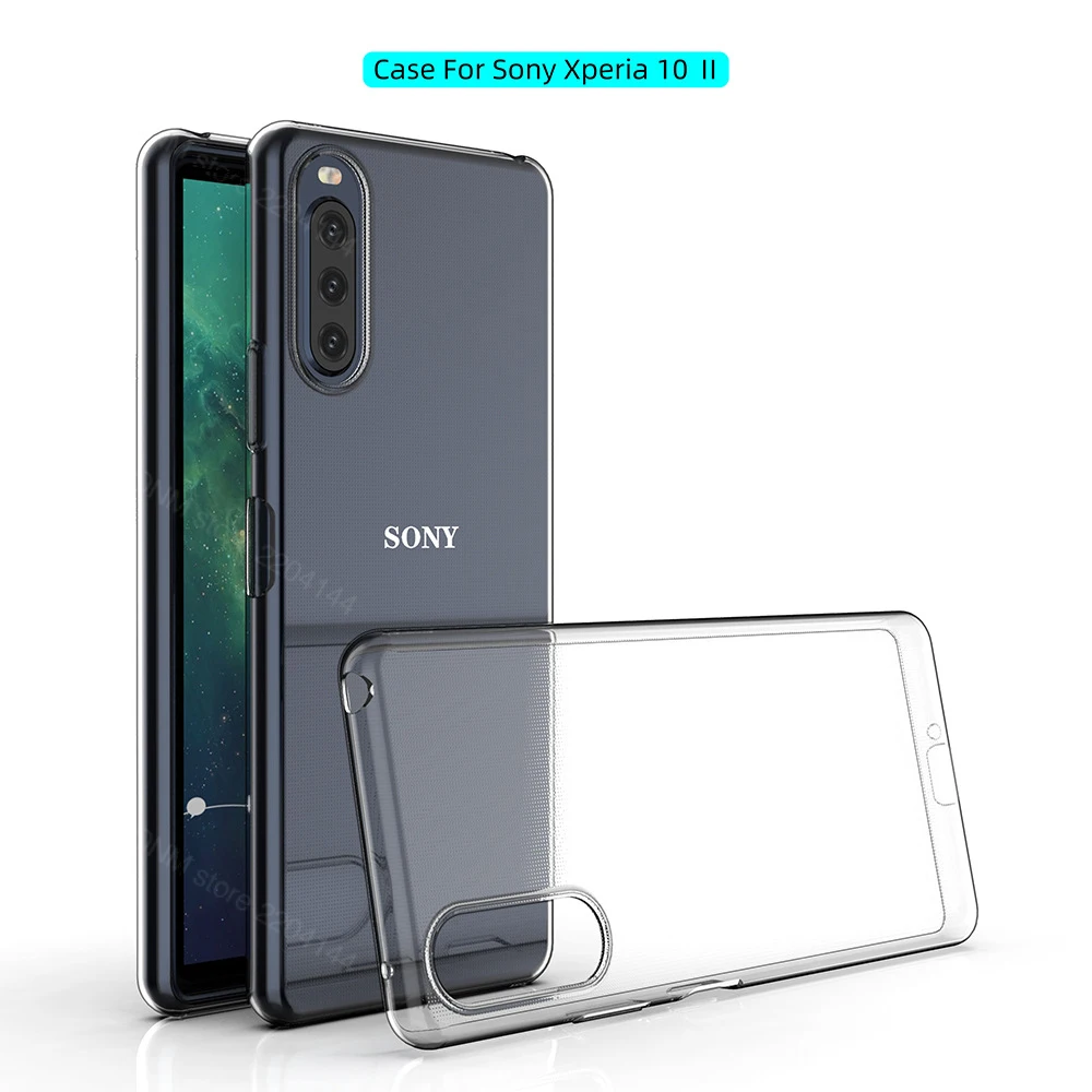 Чехол для Sony Xperia 10 II TPU силиконовый прозрачный облегающий Бампер Мягкий чехол