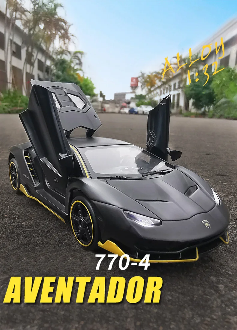 Модель автомобиля из сплава и металла, 1:32, литая под давлением игрушка, спортивный автомобиль, литая под давлением, фара, звук, Супер гоночный мальчик, подарки для детей