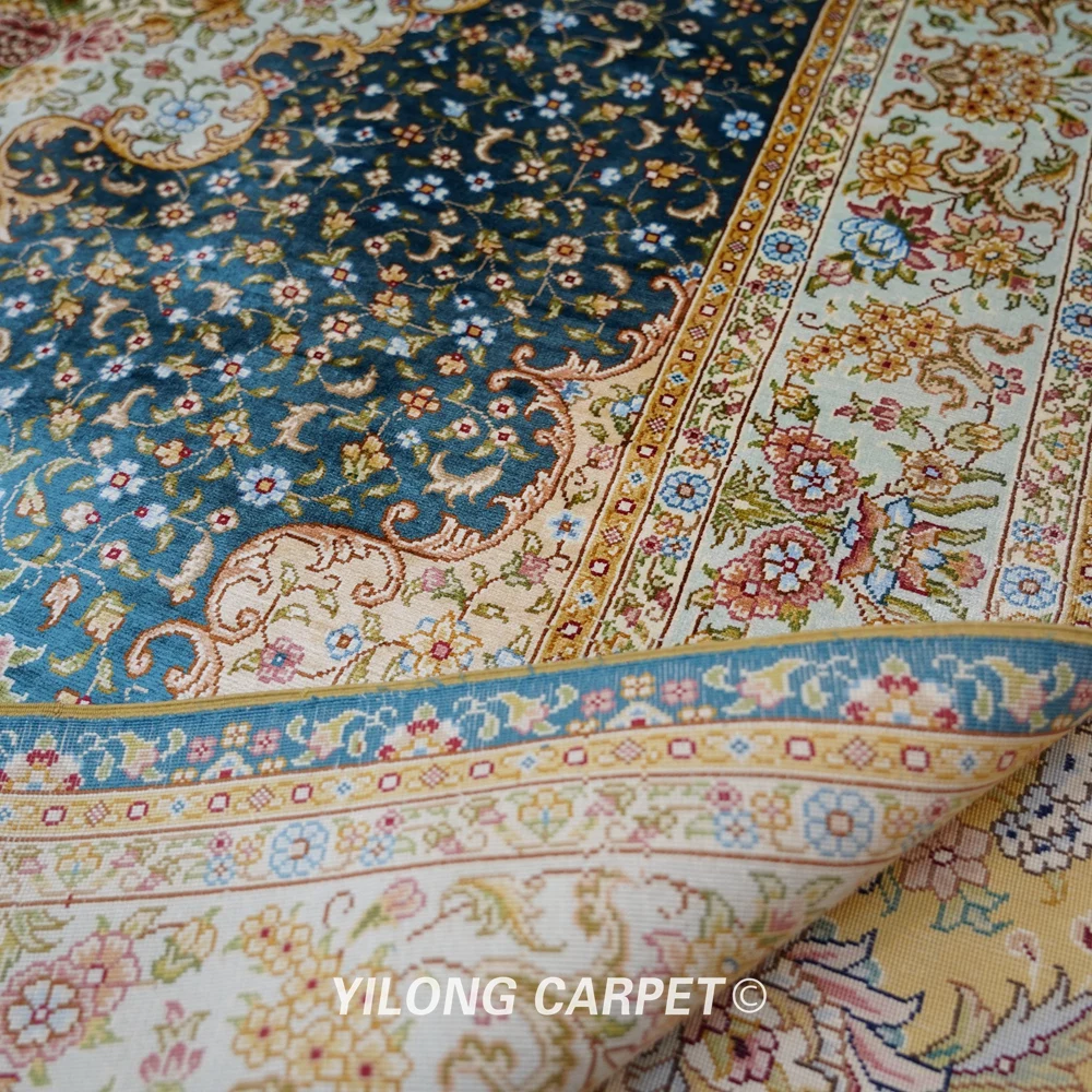 Yilong 4 'x 6' Kerman ручная работа выгодная цена ковер тонкие qum шелковые коврики
