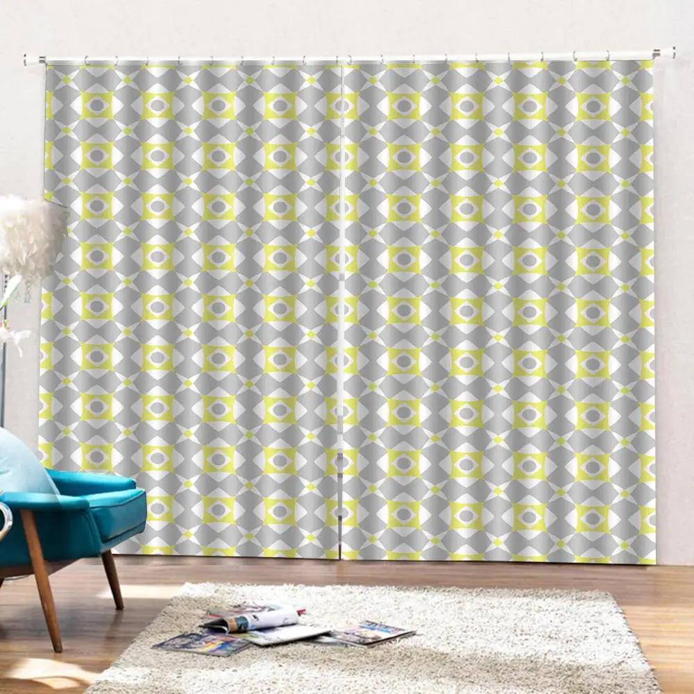 Индивидуальные геометрические круглые оконные занавески всех размеров