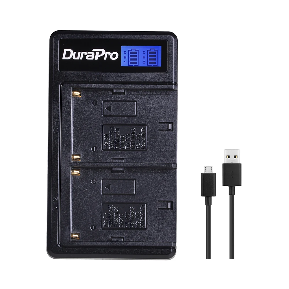 Комплект из 2 предметов 1800 мА/ч, NP-FM50 NP FM50 Камера Батарея+ ЖК-дисплей USB Зарядное устройство для sony NP-F550 F570 F770 F750 F960 F970 FM500H FM70 QM91D QM71