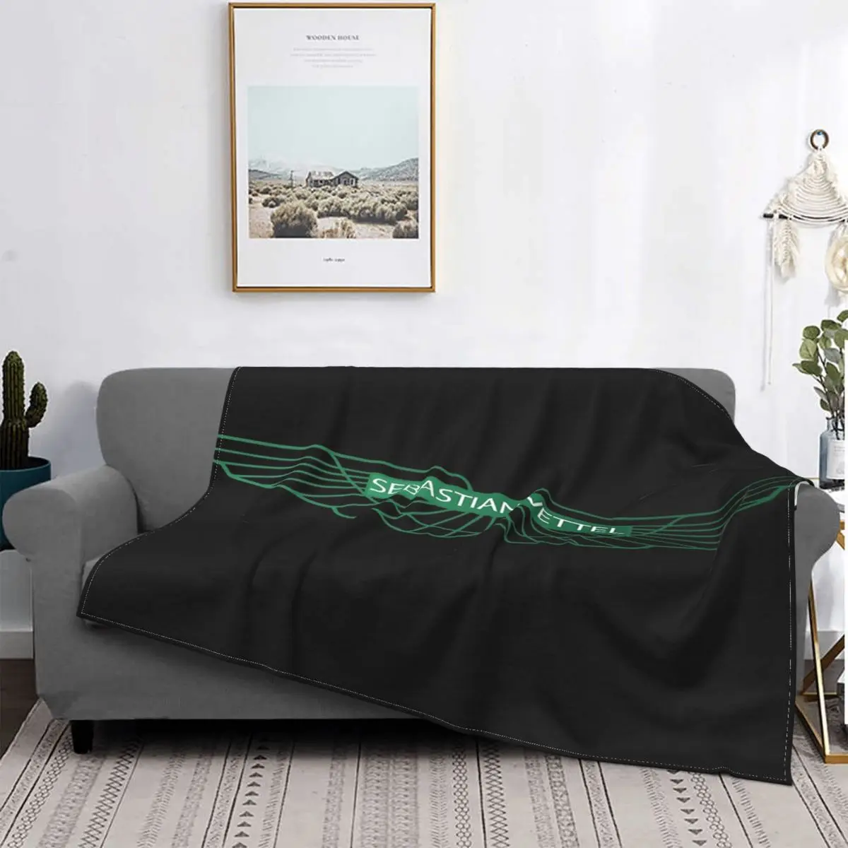 

Seb Vettel Aston Martin-Manta a quadros para cama, cobertor de muselina, a cuadros