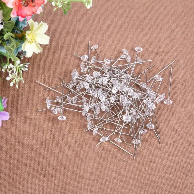 100 шт. иглы стразы украшение для дома корсажи аксессуары платья сплав свадебный