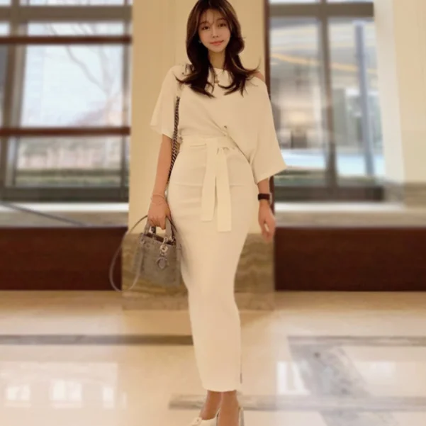 Женское летнее платье 2020 женское для офиса белое элегантное новое модное