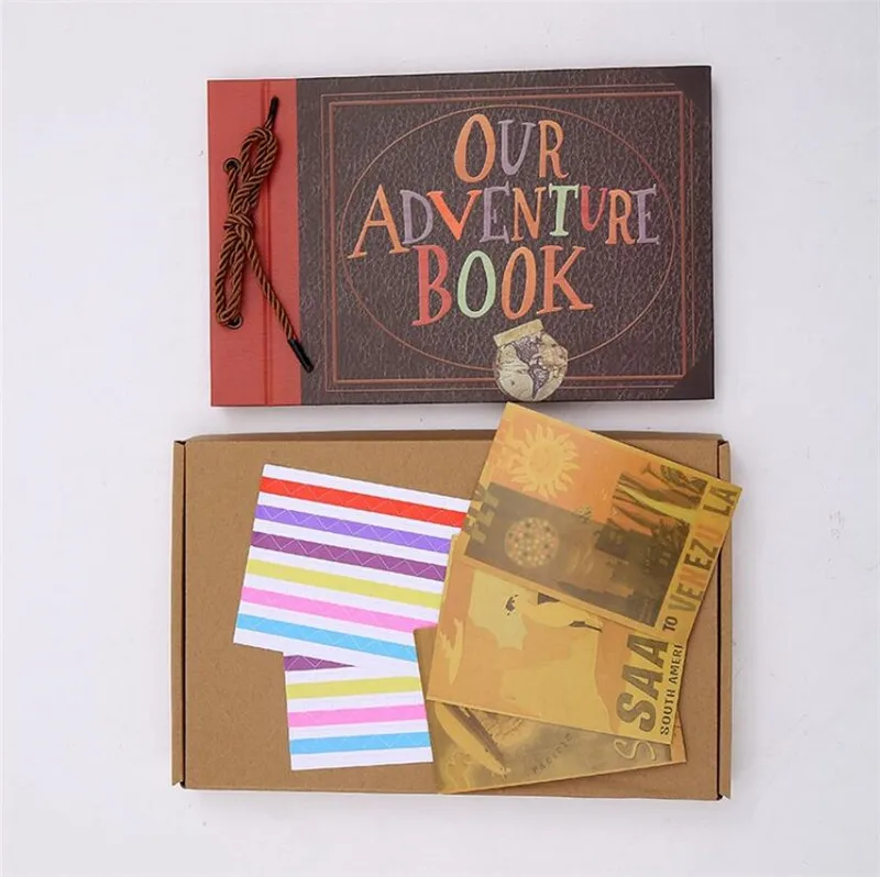Винтажные листы из крафт бумаги альбом для фотографий Приключения 40 страниц