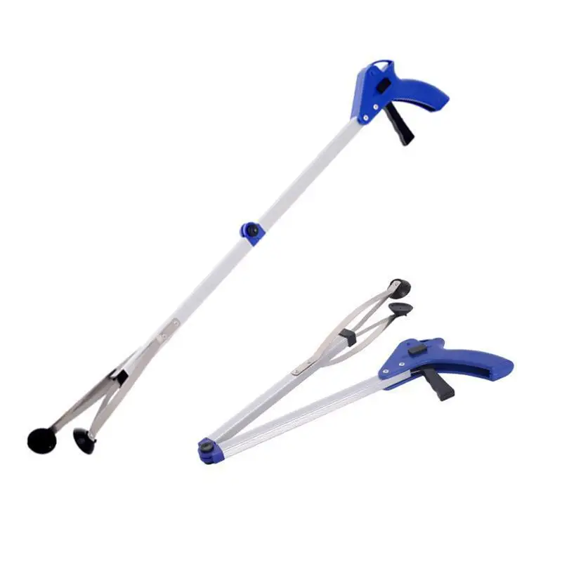 

83cm Foldable Long Garbage Grabber Trash Picker Pick Up Tool Curved Handle Design Portable Ffactory House Pickup Grabber Tools