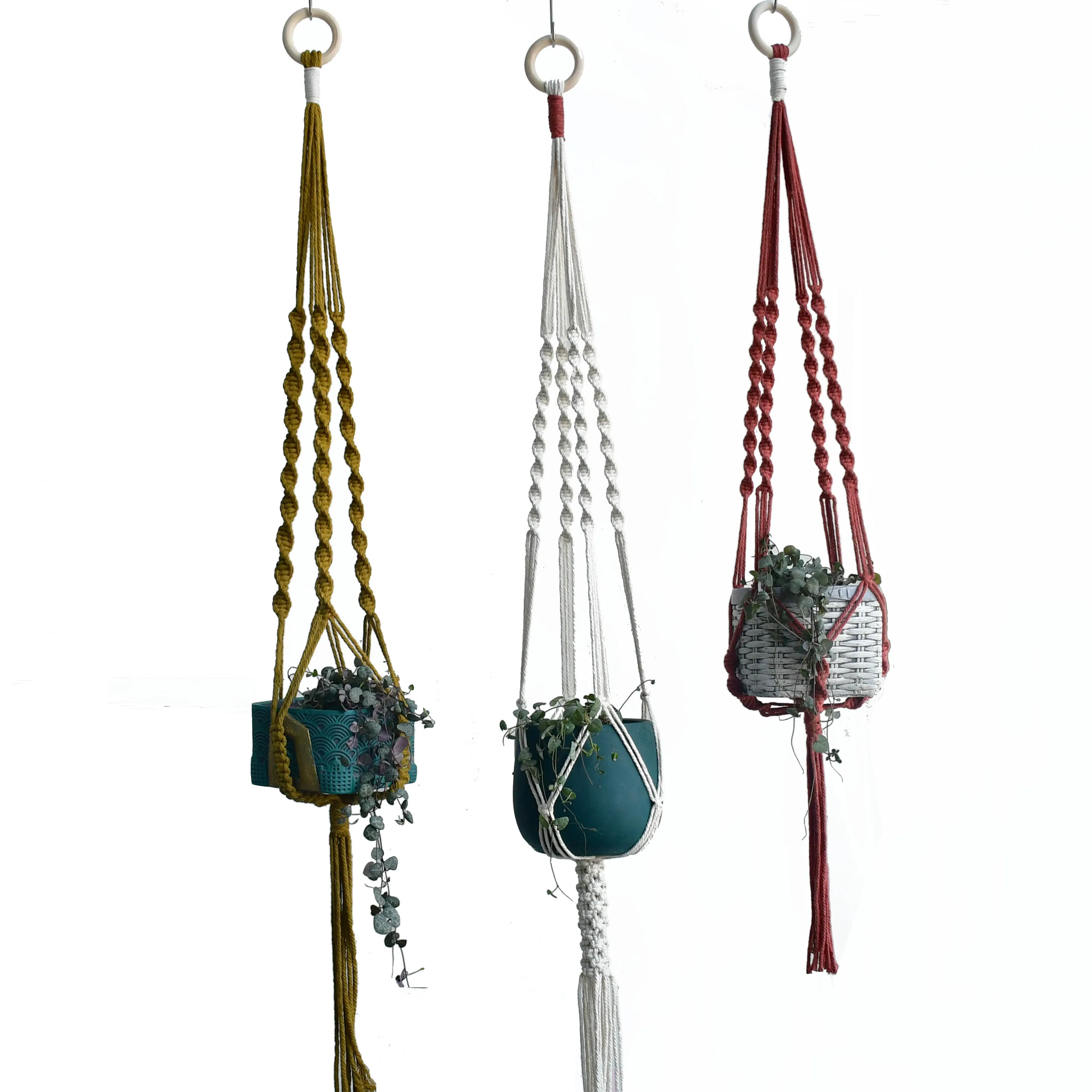 

New arrival handmade macrame plant hanger pot holder indoor plant holder indoor pot holder