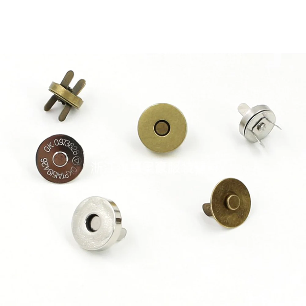 

5pcs Magnetic Clasp Purse Snaps Closures 14/18mm Round Bag Press Stud Bag Button Snap Fasteners Clasps Bag Part Accessories