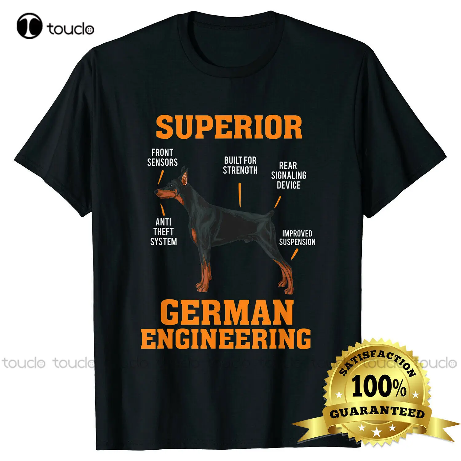 

New Dobermans German Engineering Funny Gift Doberman Pinscher Unisex T-Shirt Tee Shirt Unisex