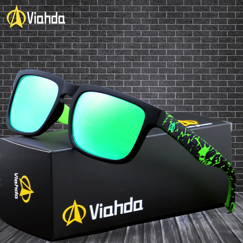 Мужские солнцезащитные очки Viahda поляризационные дорожные солнечные в коробке |