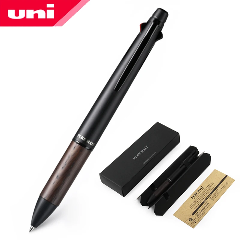 1 шт Япония UNI многофункциональная шариковая ручка MSXE5-2005 дуб ручка держатель подтверждение установления связи 5 в 1 ручка масло