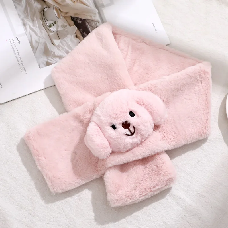 Fashion 2019 Winter Kids Scarves Cute Cartoon Rabbit Warm Boys Girls Short Scarf Collar Children | Аксессуары для одежды