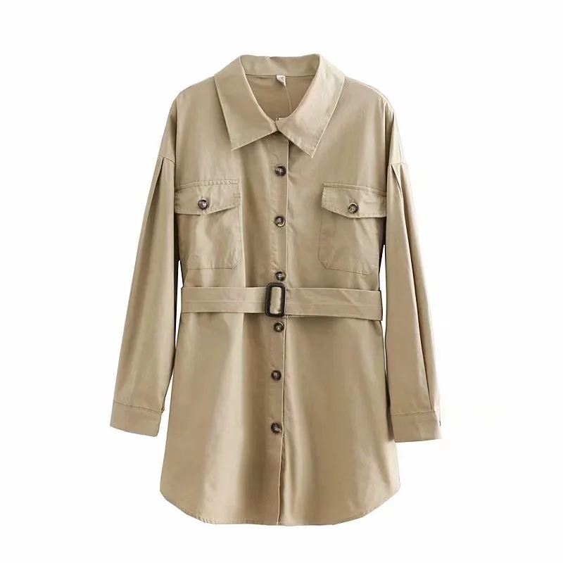 

Women Clothes 2019 Women Belt Waist Shirt Dress Women Dress Robe Femme Vestidos De Verano