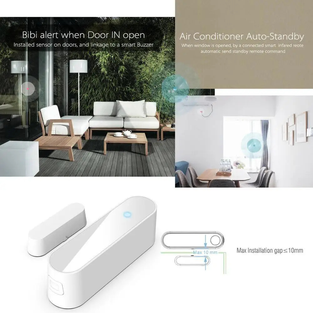 Tuya Smart WiFi Door Sensor Open / Closed Detectors Compatible With Alexa Google IFTTT APP | Безопасность и защита