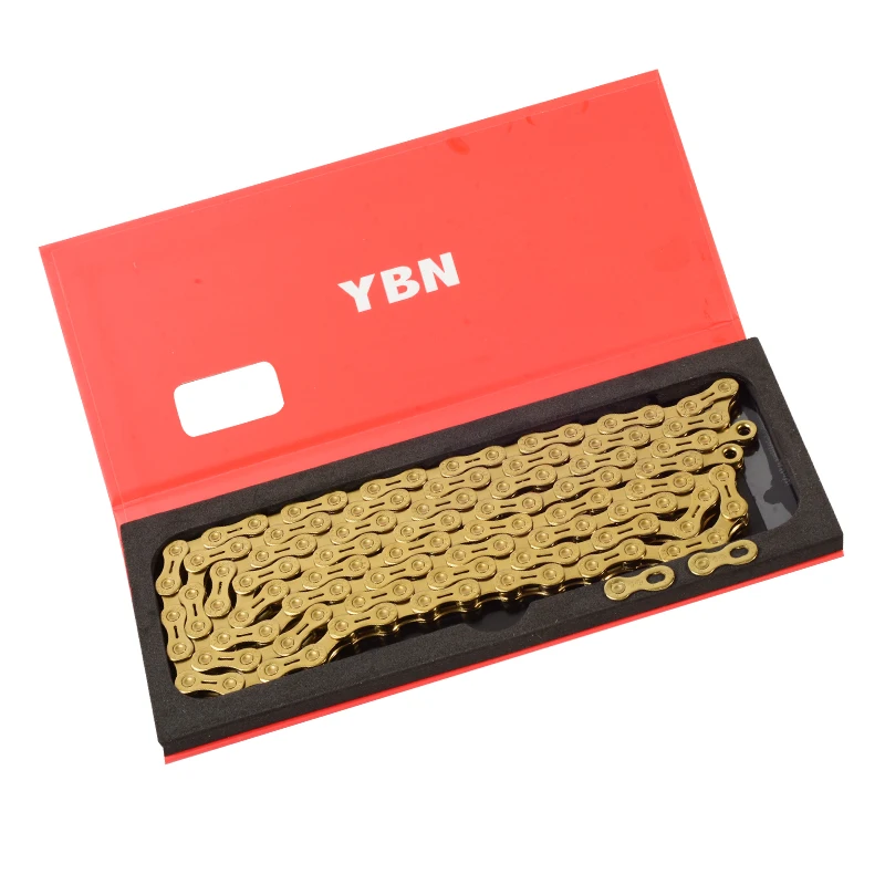 

2021 YBN 10/11 Speed Bike Chain Gold Half Hollow MTB Mountain Road 10S 11S Bicycle Chain for Shimano SRAM Campagnolo System