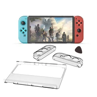 console protective cover for switcholed console game controller transparent protective case light all around protection