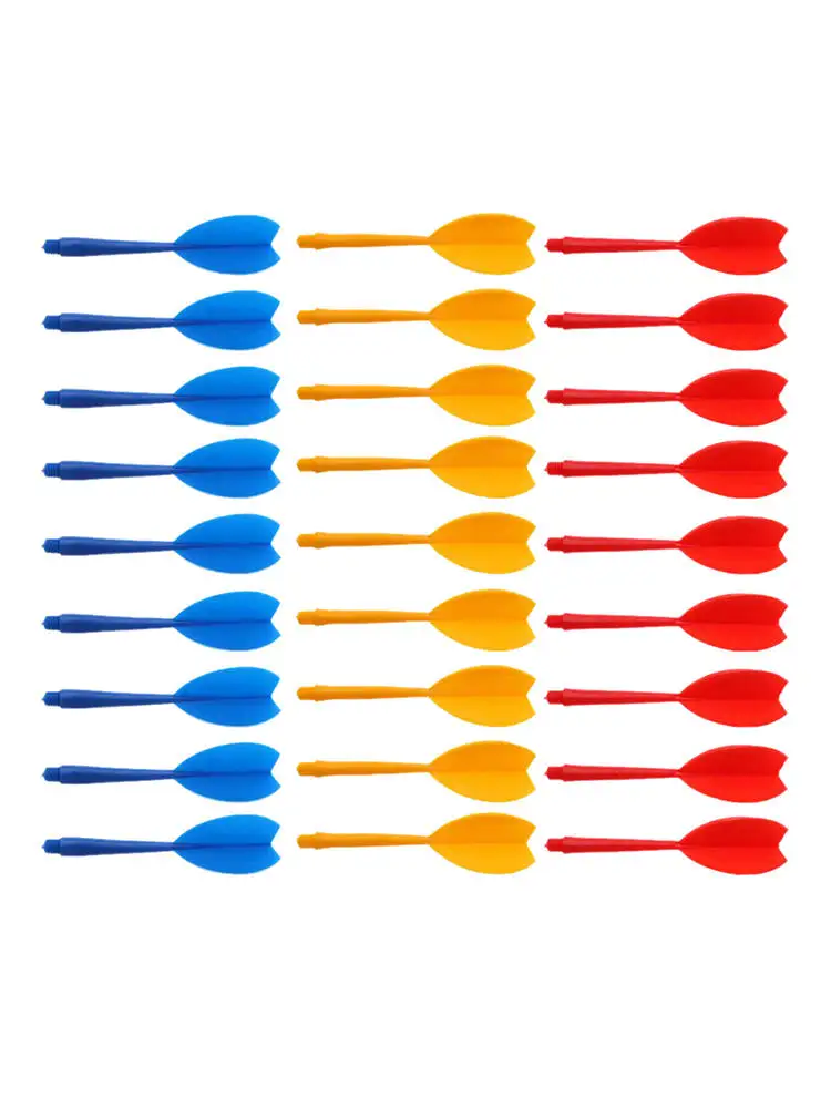 30 Pieces/Pack Durable Safety Replacement Magnetic Darts 3 Color Mix Plastic |