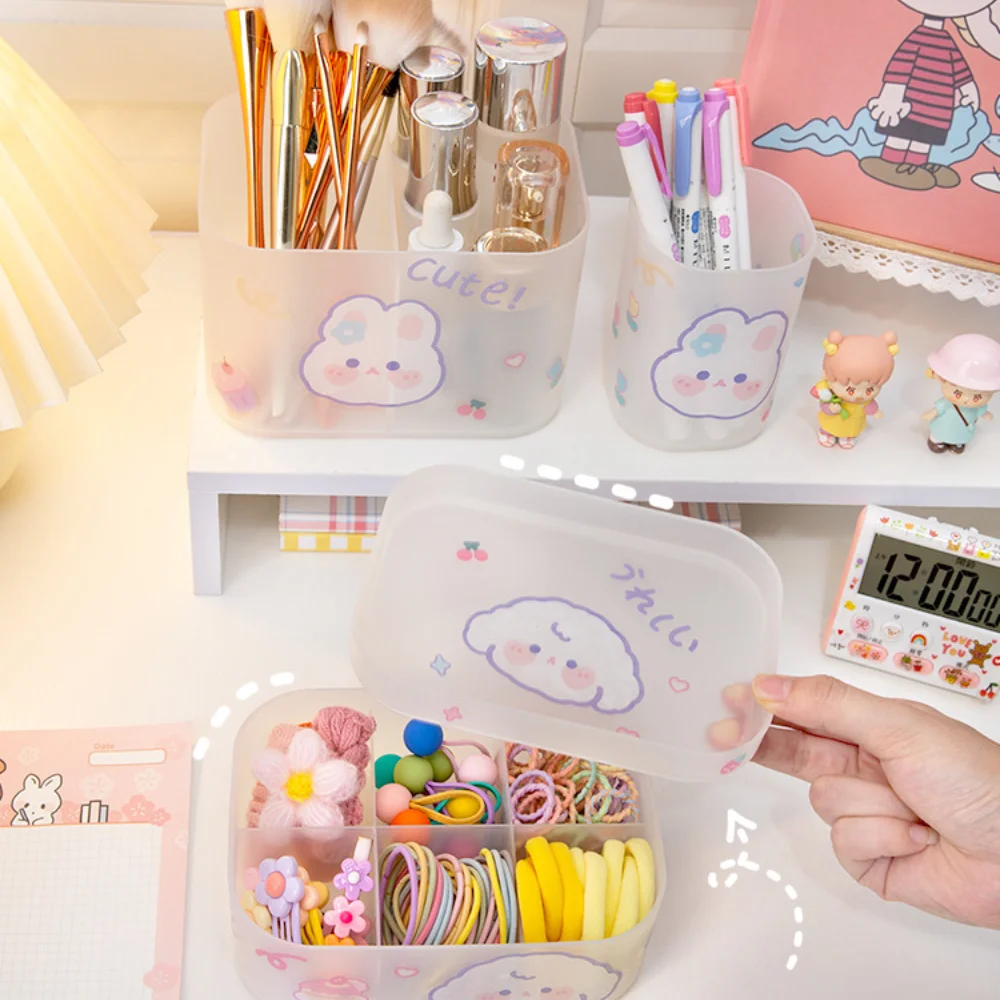 Японский Настольный ящик для хранения Ins органайзер девочек от солнца с крышкой